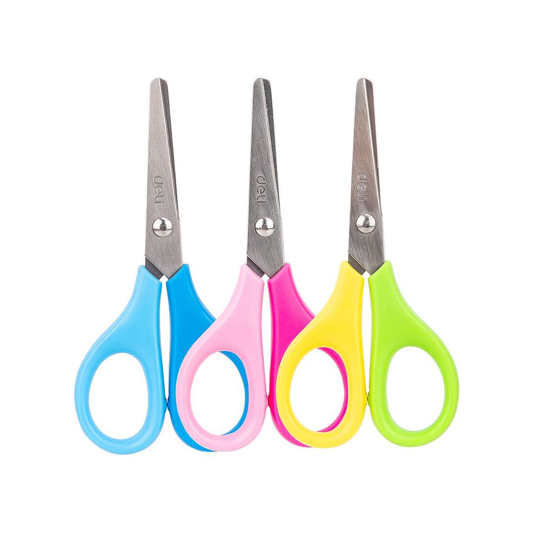 Deli ED60100 School Scissors Multicolor (114mm) 1 Packet