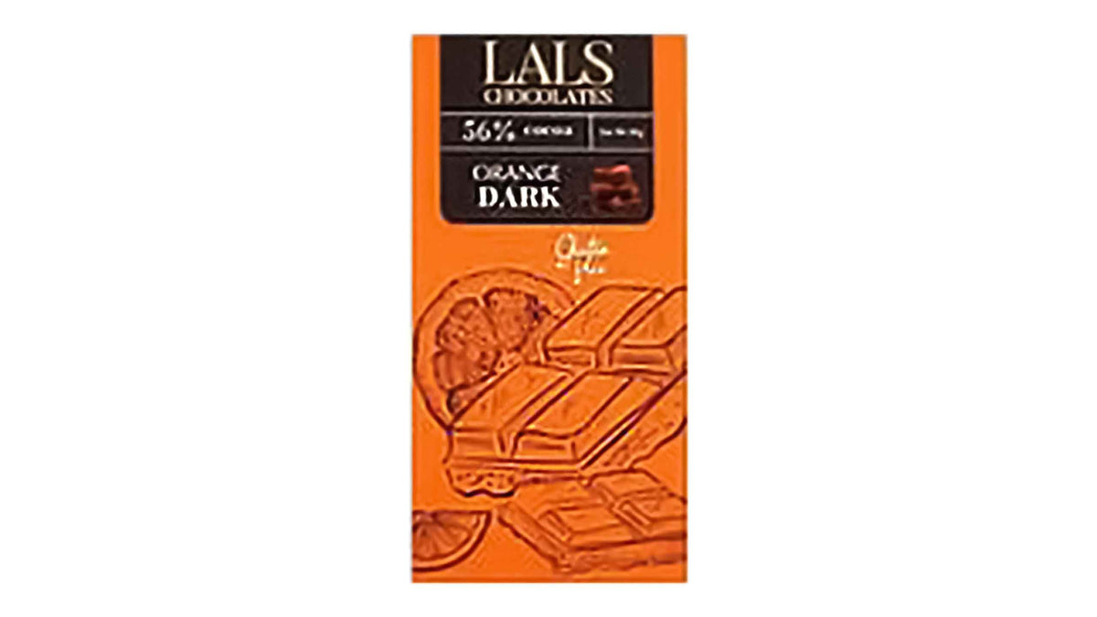 Lals Chocolates Orange Dark (56%) New 85g