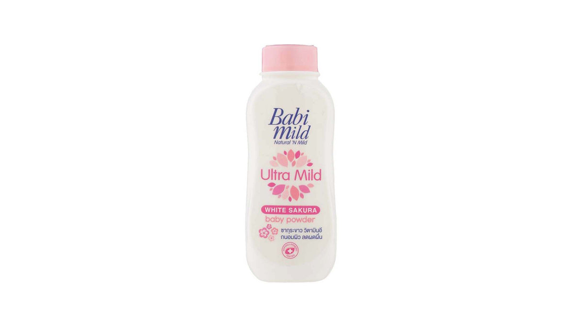 Babi Mild Pure Natural Baby Powder White Sakura 180g