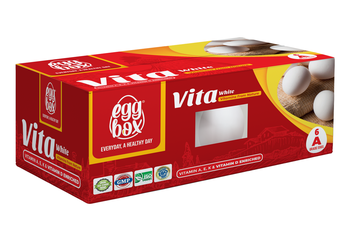 Egg Box Vita White Eggs 6 Pieces