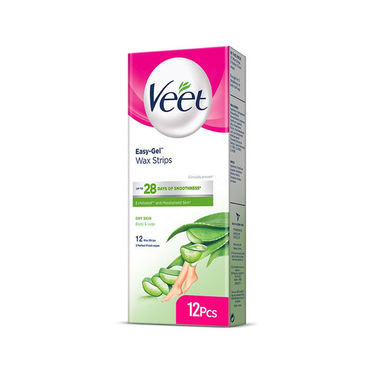 Veet Aloe Vera Easy-Gel Wax Strips 12 Pieces