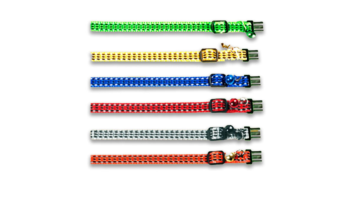 Karlie Flamingo Cat Collar Bright Assorted Colours (25cm - 35cm x 10mm) 1 Unit