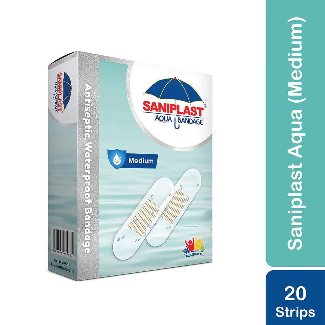 Saniplast Aqua Antiseptic Bandage Medium 20 Strip Pack