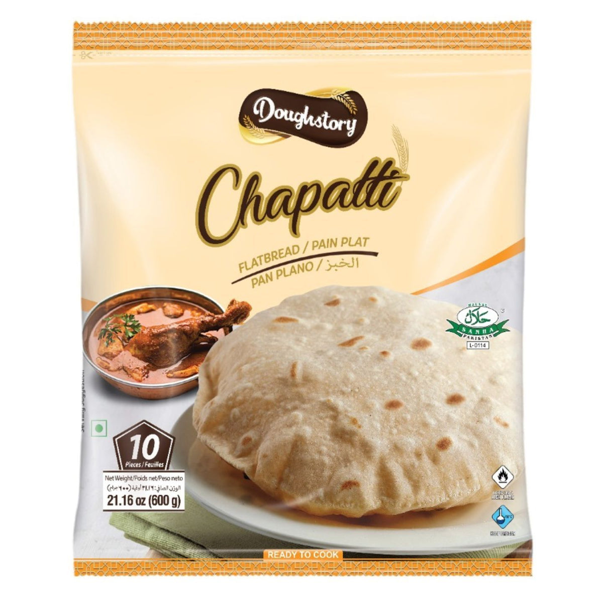 Dawn Foods Doughstory Chapatti (10 Pieces) 600g