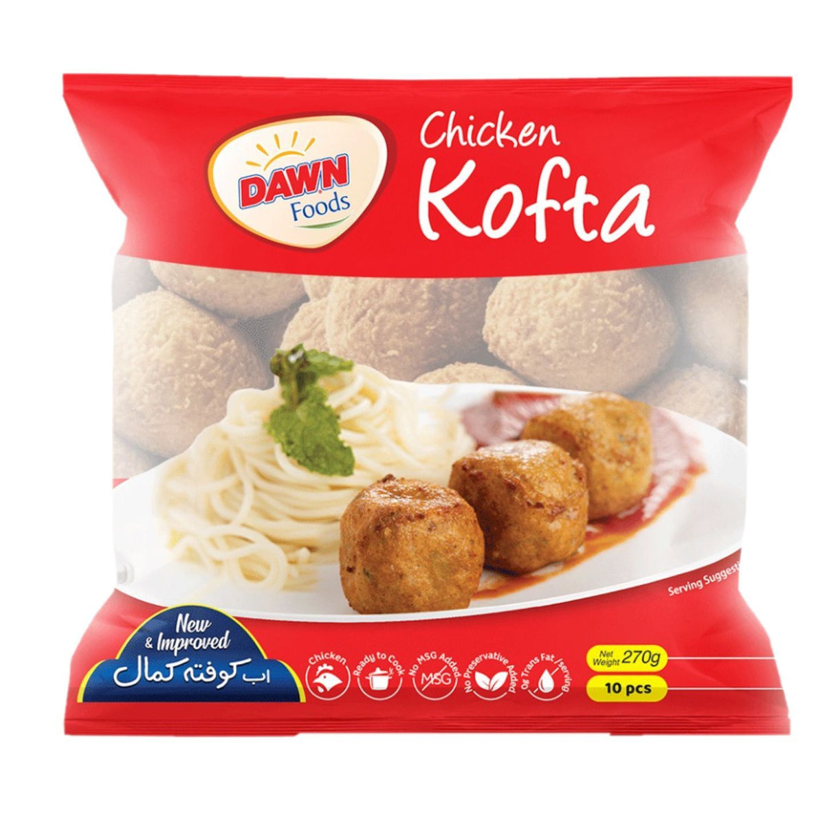 Dawn Foods Chicken Kofta Regular Pack (10 Pieces) 270g