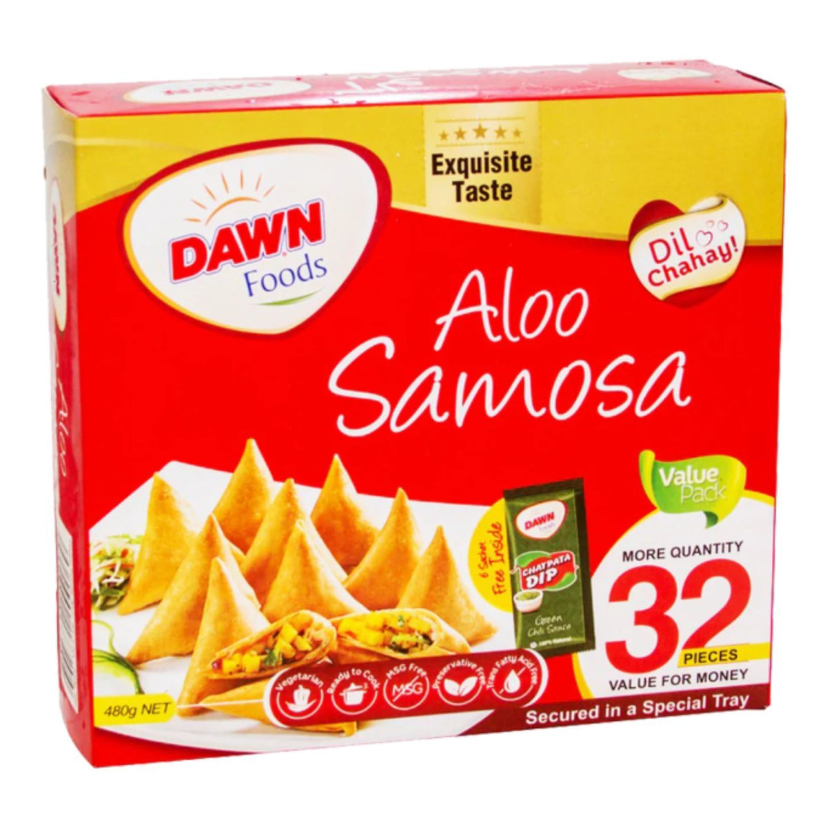 Dawn Foods Aloo Samosa Value Pack (32 Pieces) 480g