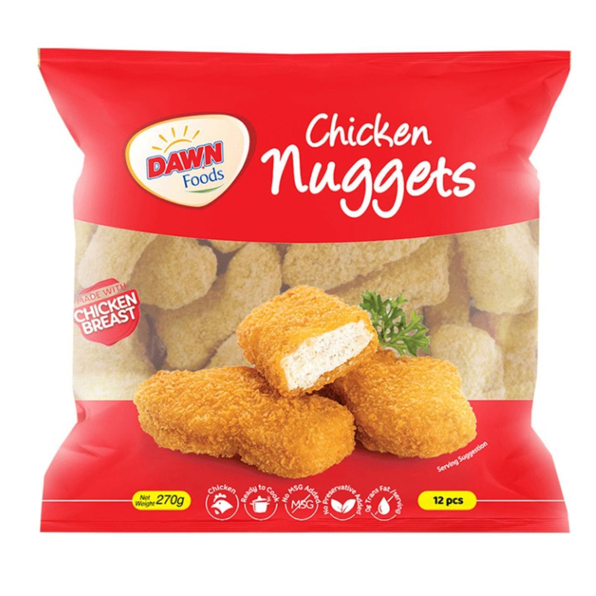 Dawn Foods Chicken Nuggets Regular Pack (12 Pieces) 270g