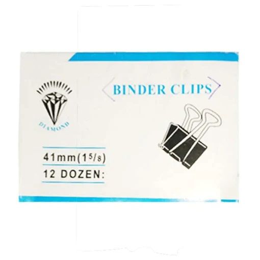 Binder Clip 41  mm 12 Pcs