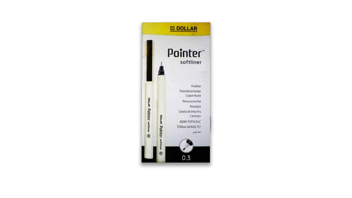 Dollar Pointer 0.3mm Black 10 Pieces