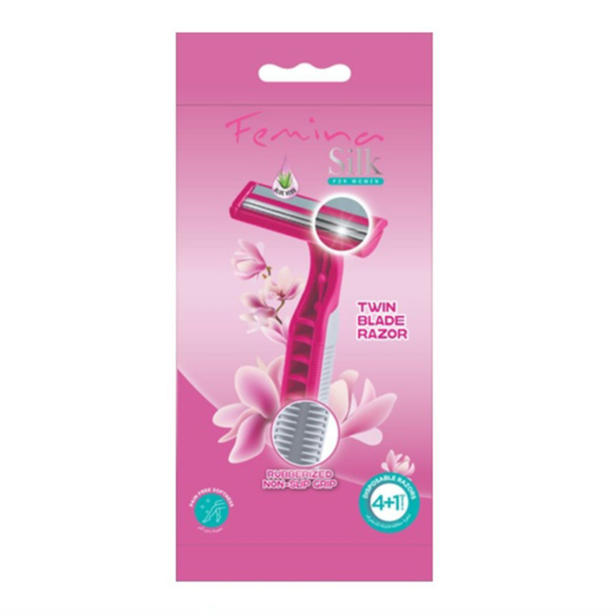 Femina Silk Grip Twin Blade Razor 5 Pieces