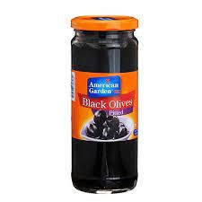 American Garden Black Olives Pitted 212g