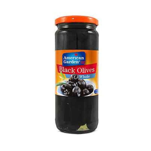 American Garden Whole Black Olives 450g