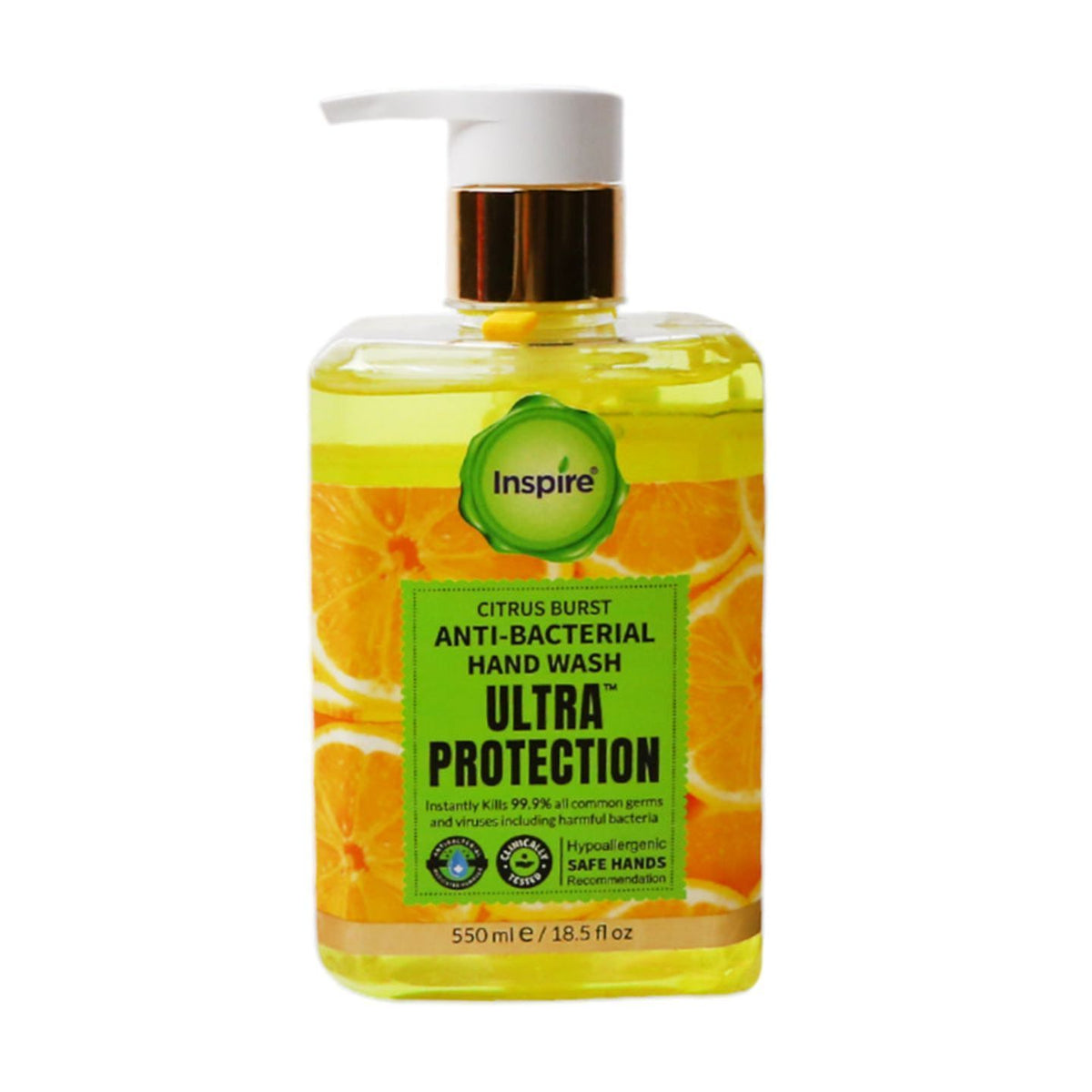Inspire Ultra Protection Citrus Burst Hand Wash 550ml