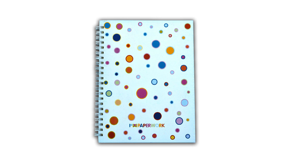 Paperwork A5 Notebook Polka Dots Colored Pages 1 Piece