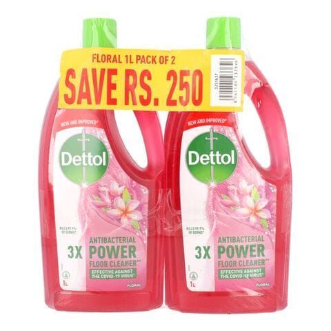 Dettol Floor Cleaner Floral Packet 2 x 1L