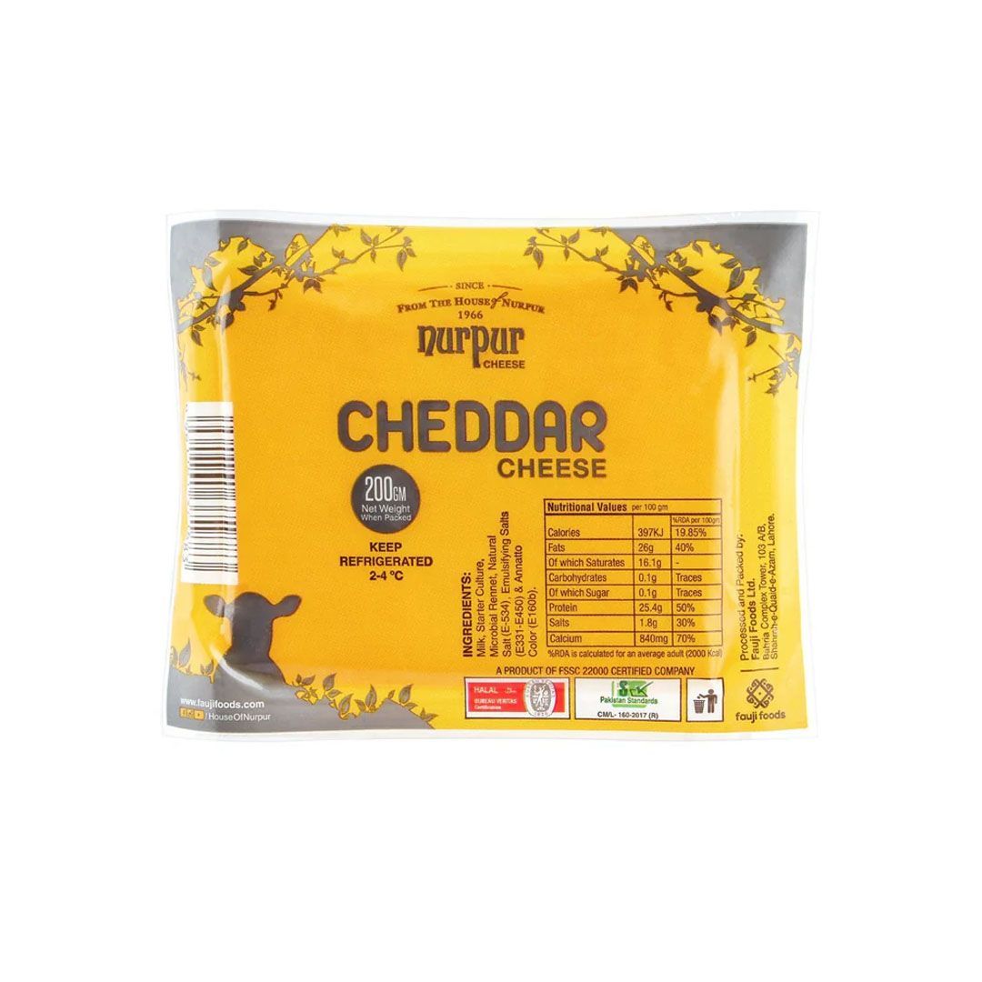 Nurpur Cheddar Cheese Block 200g