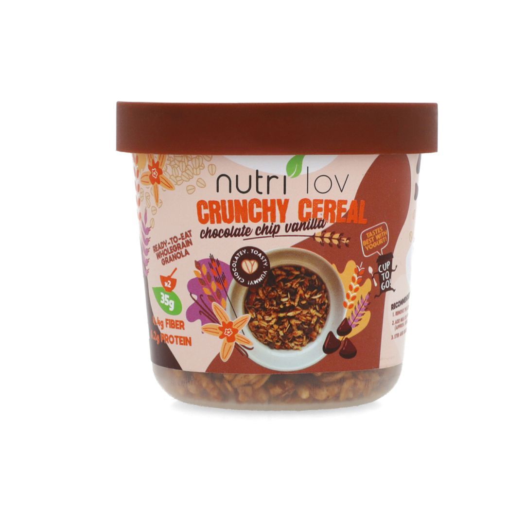 Nutrilov Crunchy Cereal Chocolate Chip Vanilla Cup 70g