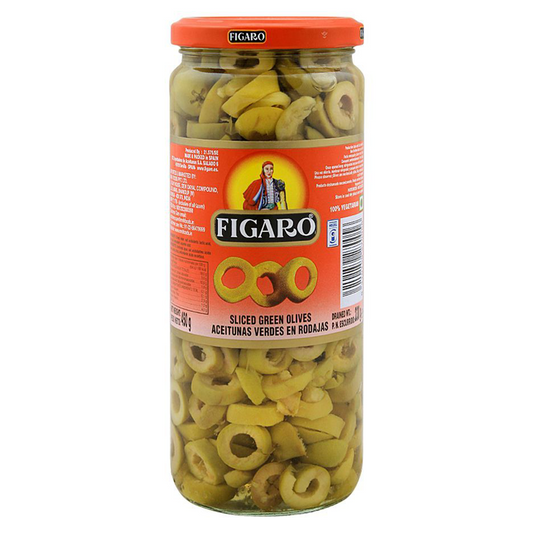 Figaro Green Olives Sliced Imported 450g
