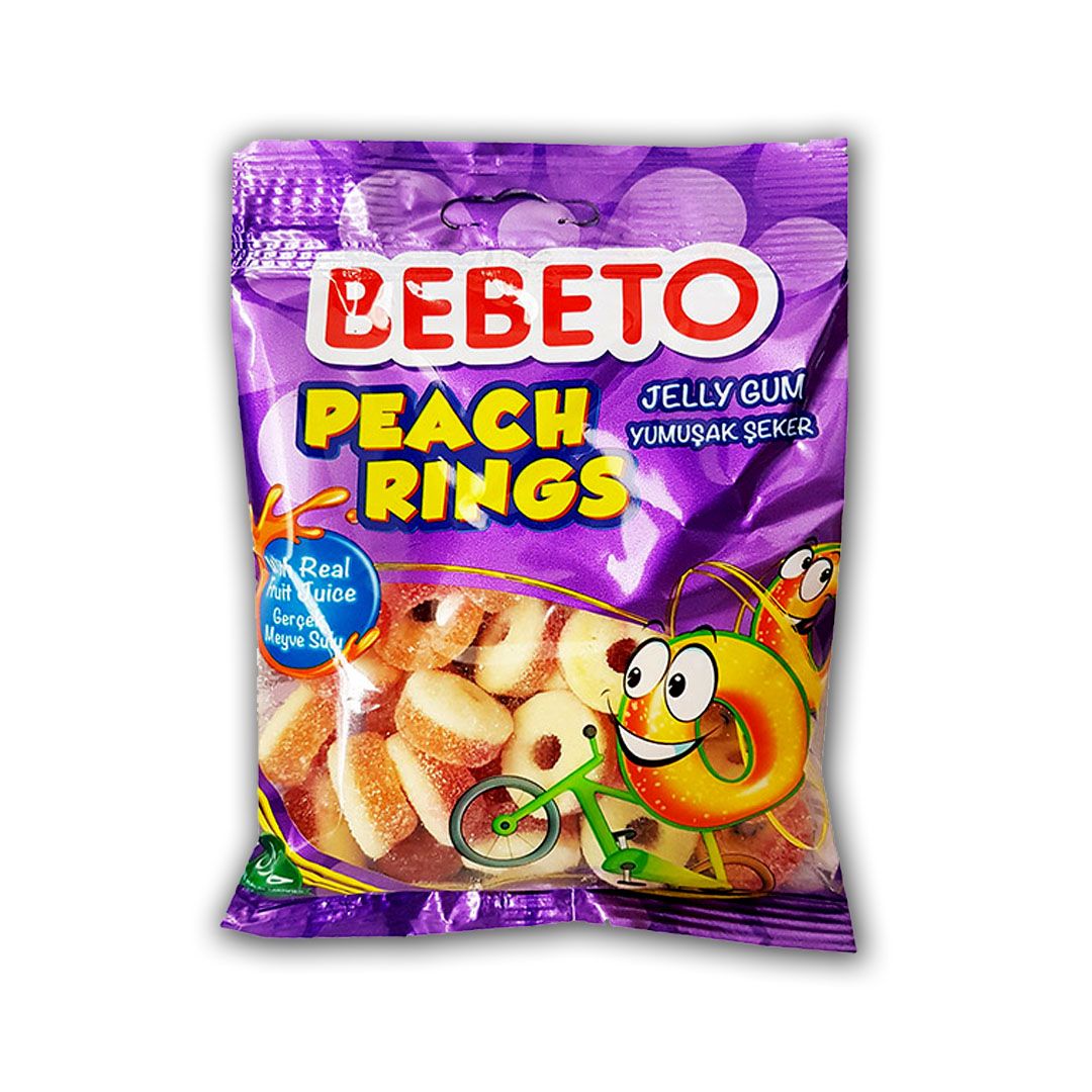 Bebeto Jelly Peach Rings 80g