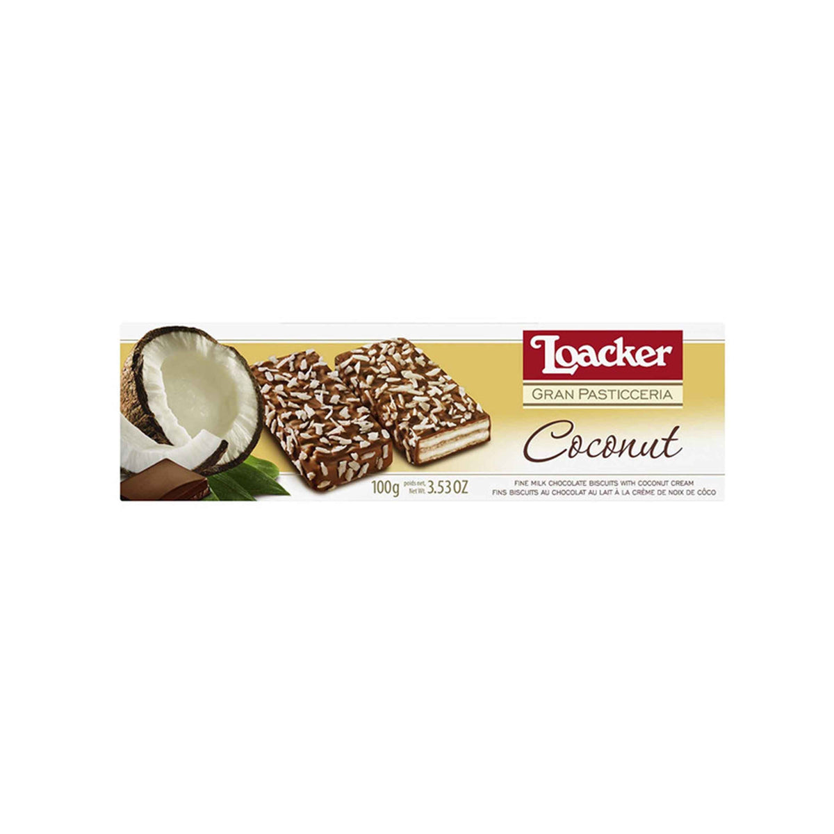 Loacker Coconut & Chocolate Covered Wafers 100g