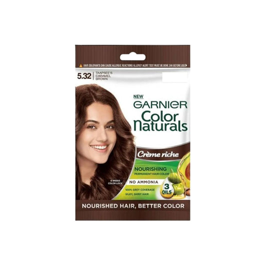 Garnier Color Naturals Permanent Hair Color 5.32 Dark Caramel Brown 1 Packet