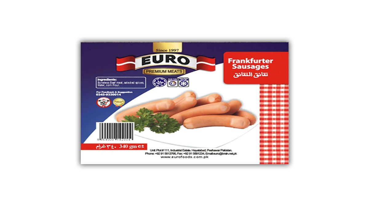 Euro Frankfurter Sausages 340g