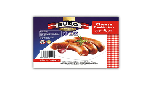 Euro Frankfurter Cheese Sausages 340g