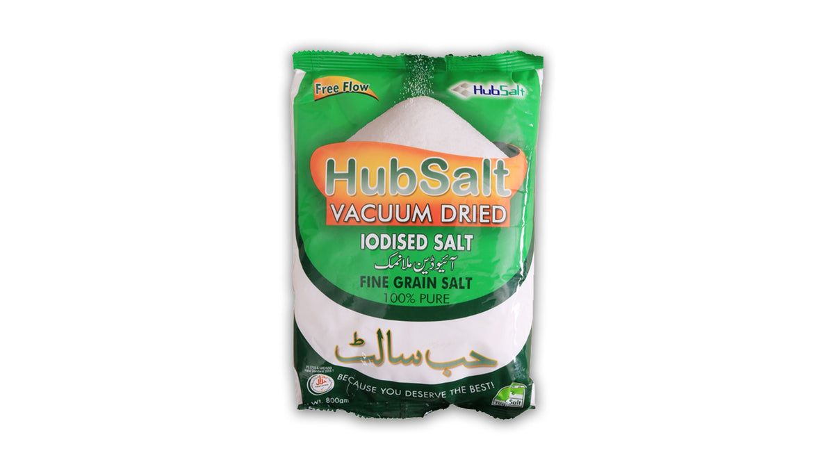 Hubsalt Vacuum Dried Iodised Fine Salt 800g
