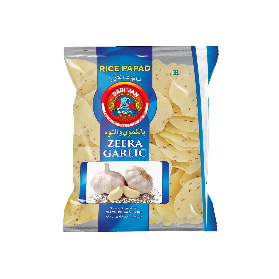 Dadi Jan Zeera Garlic Rice Papad 200g