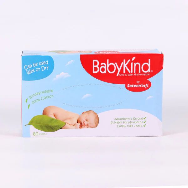 Sateen Soft Babykind Baby Wipes Box 80 Pieces