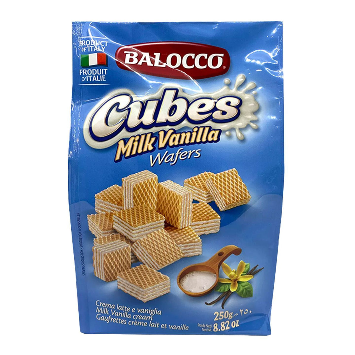 Balocco Cubes Wafers Milk Vanilla 250g