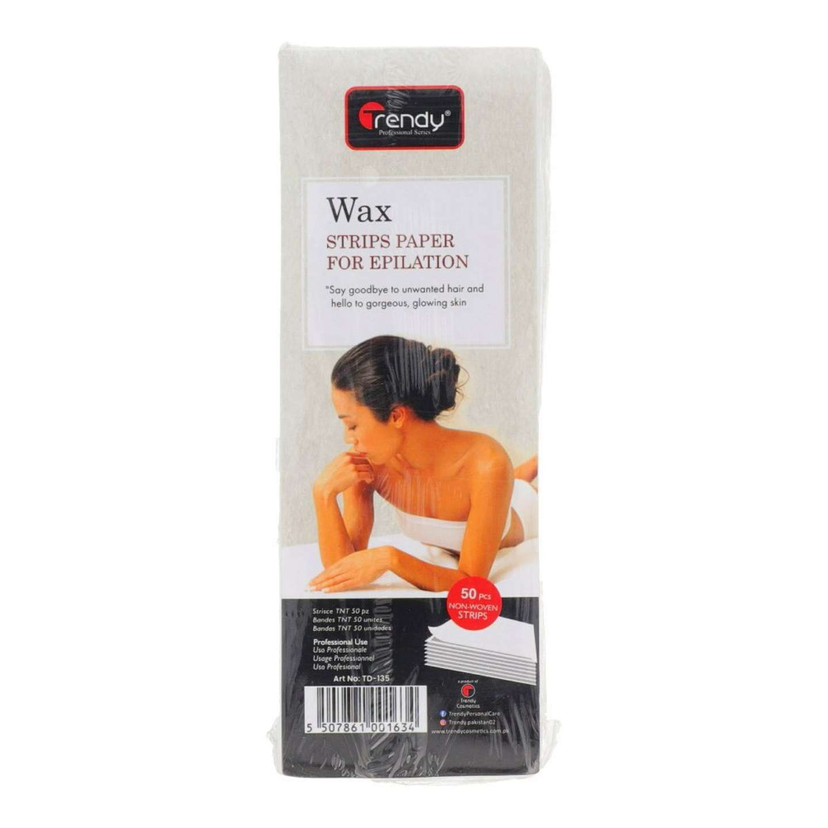 Trendy Wax Strips Paper for Epilation Non-woven Strips 50 Pieces