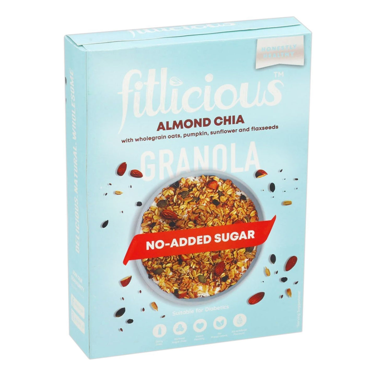 Fitlicious Almond Chia No-added Sugar Granola 400g