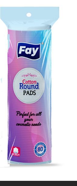 Fay Cotton Round Pads 80 Piece Pack