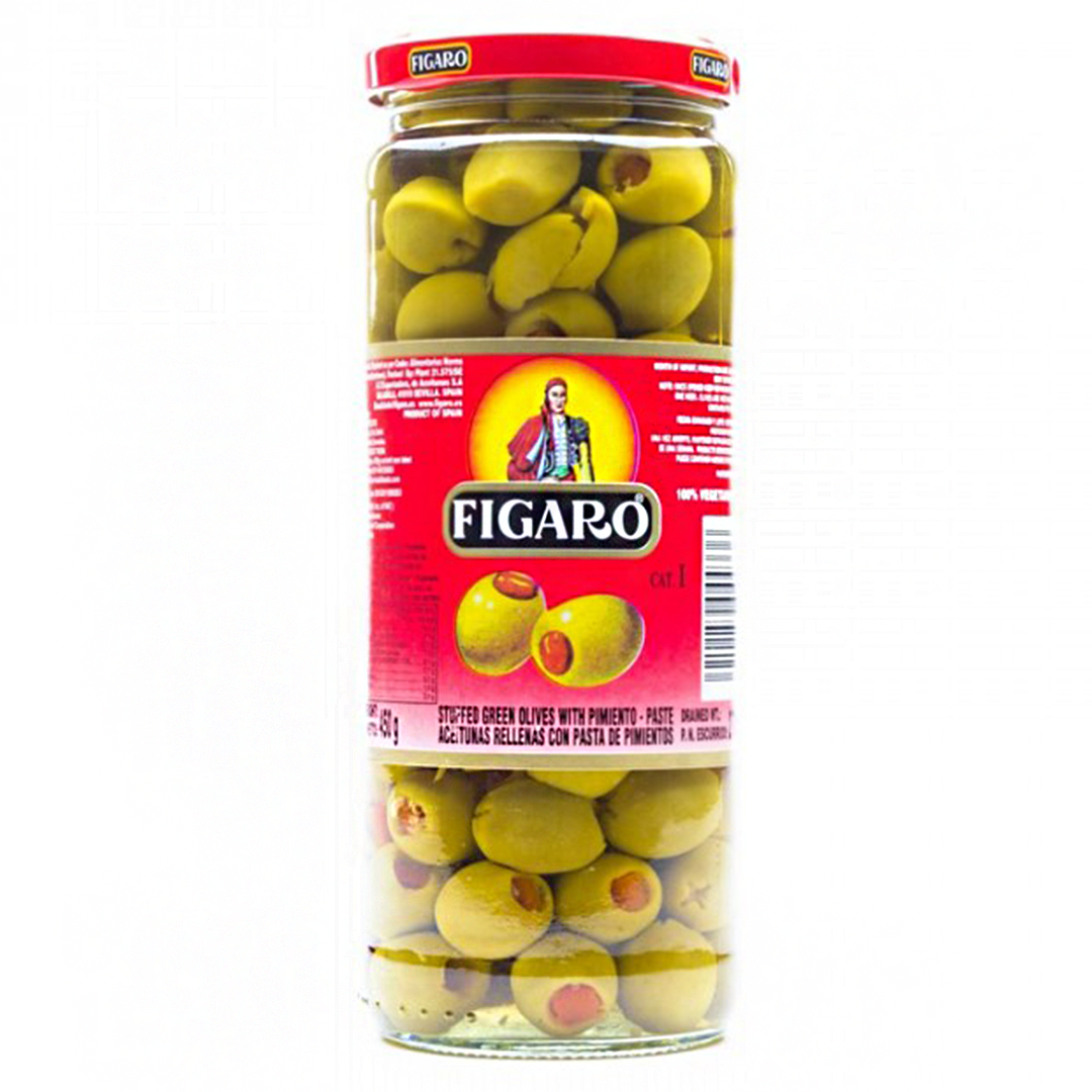 Figaro Green Olives Stuffed Imported 142g