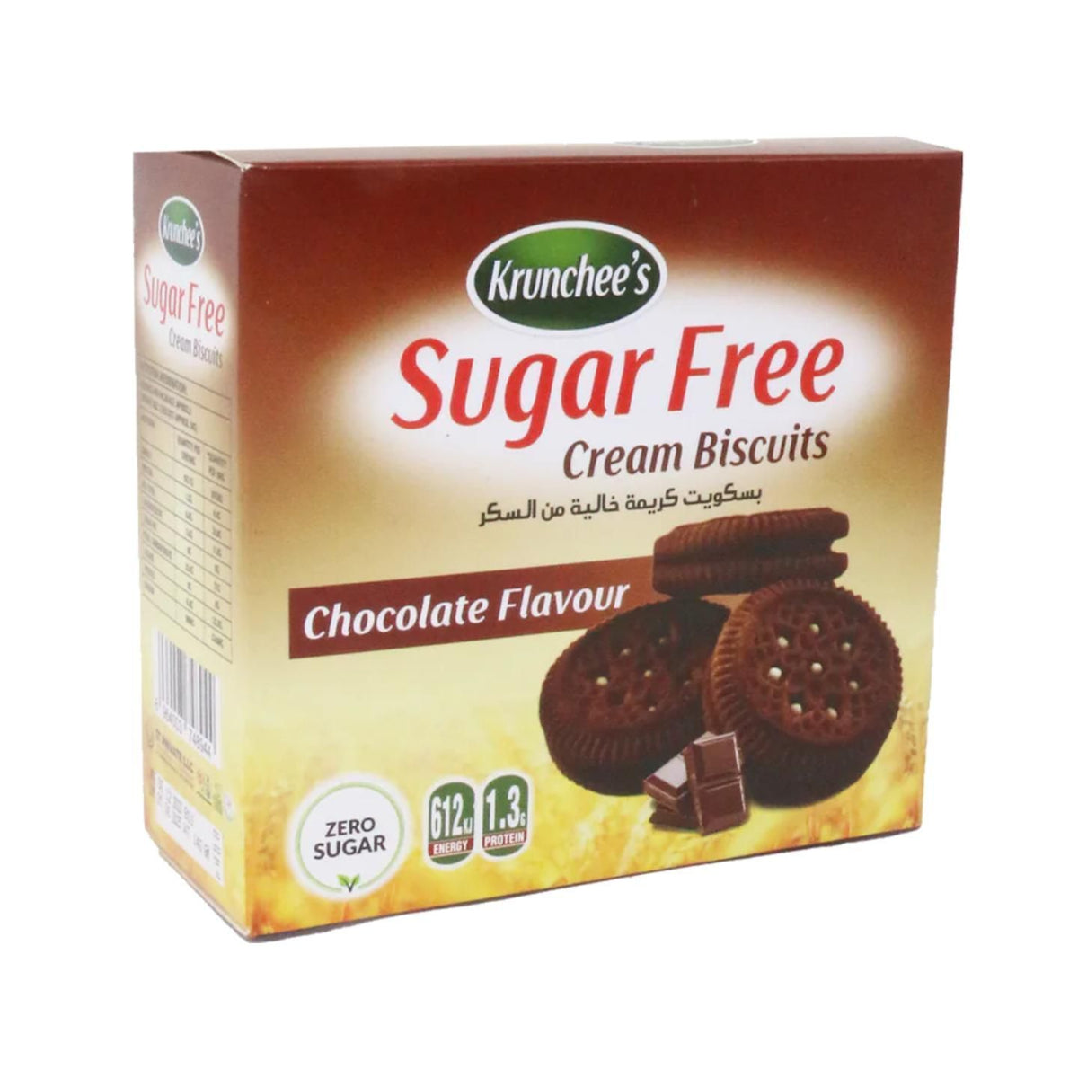 Krunchee's Sugar Free Cream Biscuits Chocolate Flavour 140g
