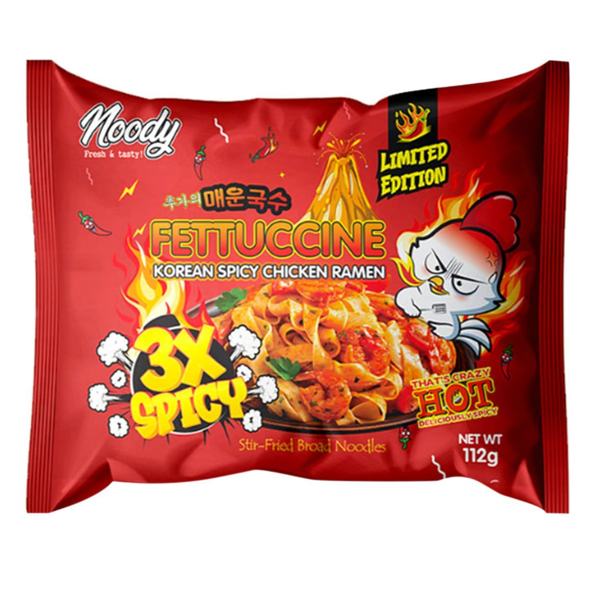 Noody Fettuccine 3X Spicy Noodles 112g