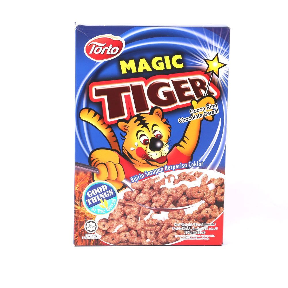 Torto Magic Tiger Cocoa Ring Chocolate Cereal Breakfast 250g