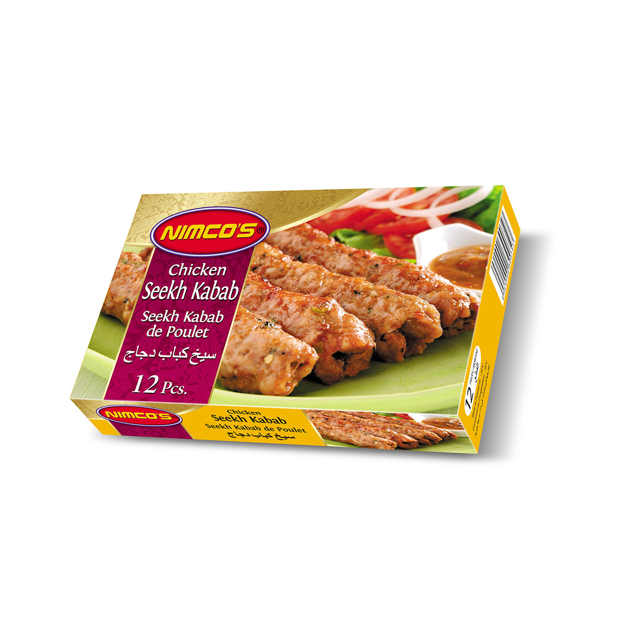 Nimcos Chicken Seekh Kabab De-Poulet 12S