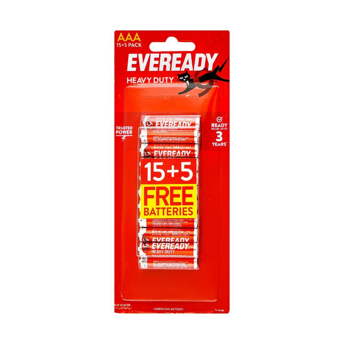 Everyday Heavy Duty AAA (15+5) Pack Batteries