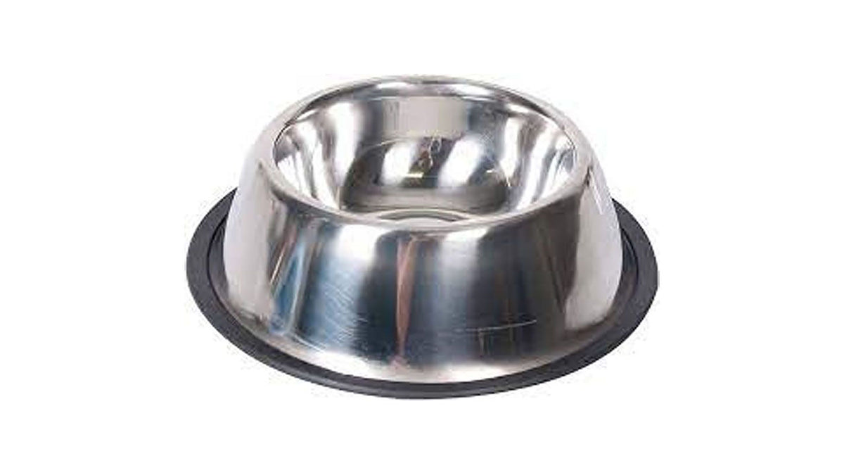 Karlie Flamingo Dog Bowl Inox Rubber Edge (470ml - 13cm x 17cm) 1 Piece