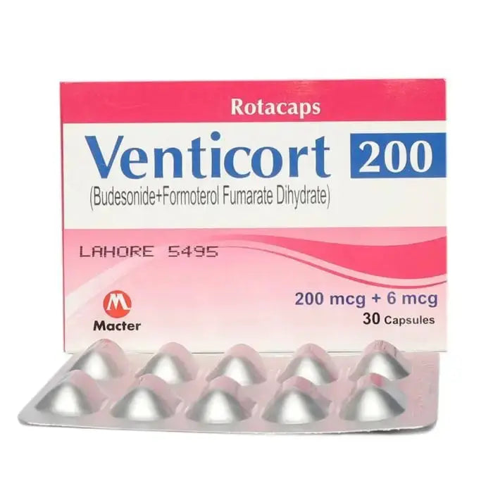 VENTICORT 200/6MCG CAP 3X10