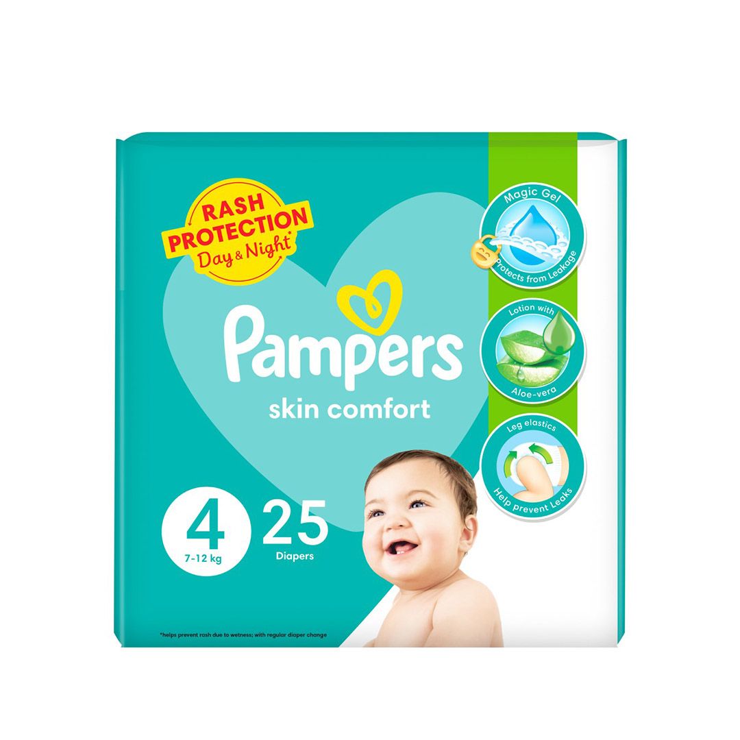 Pampers Taped Baby Diapers Size 4 Large 25 Piece Pack