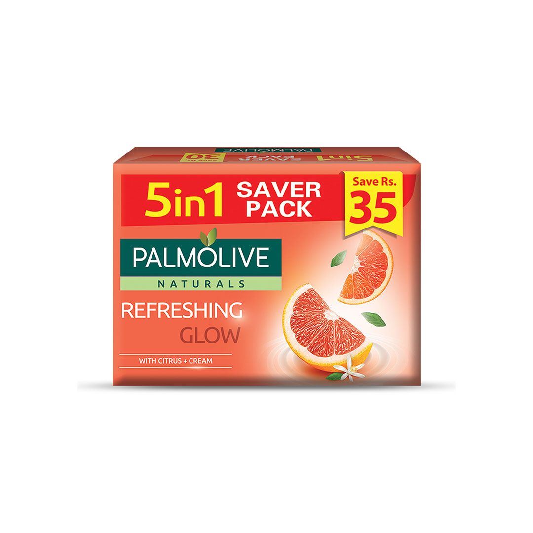 Palmolive Naturals Refreshing Glow Bar Soap 5 x 98g Pack
