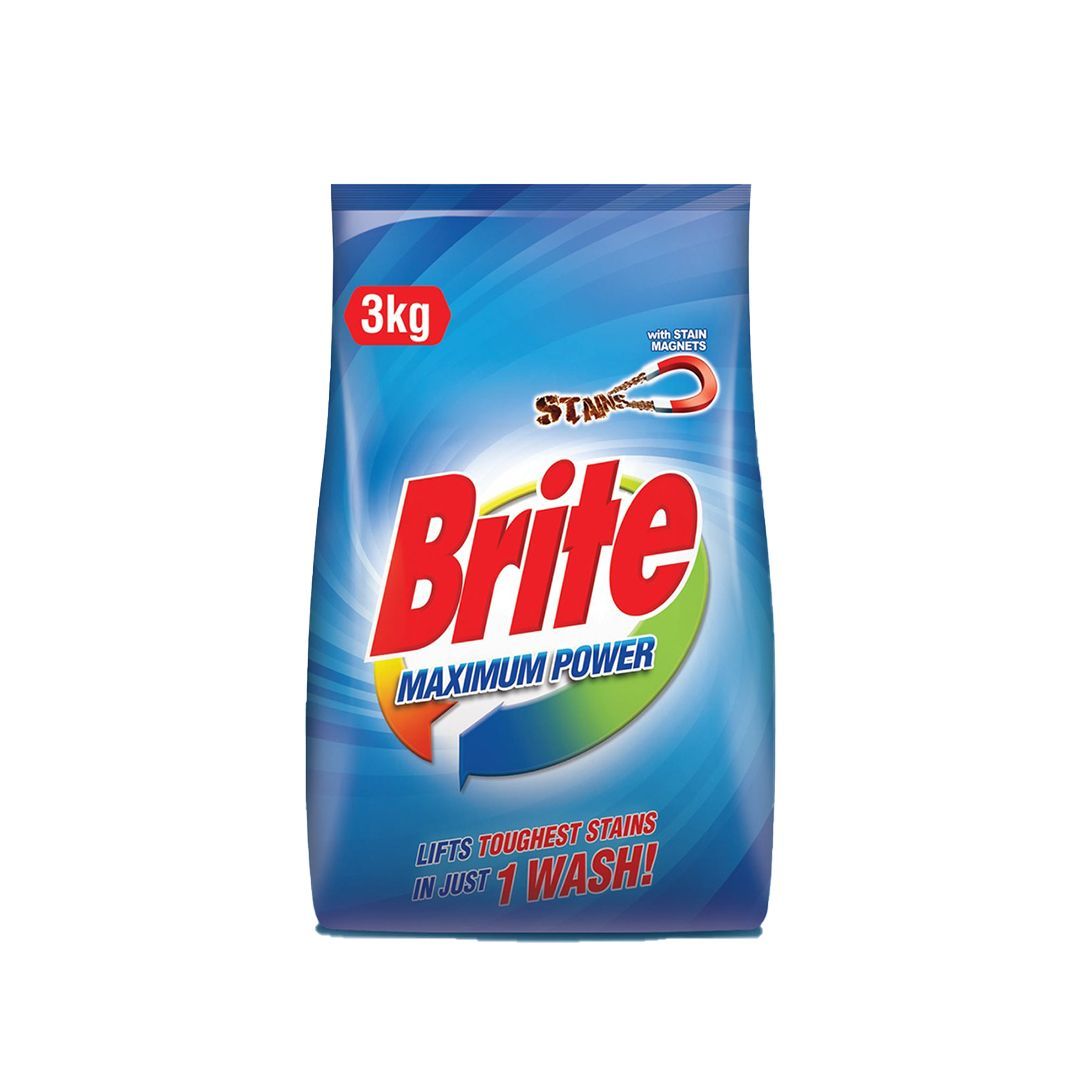 Brite Maximum Power Detergent Washing Powder 3kg