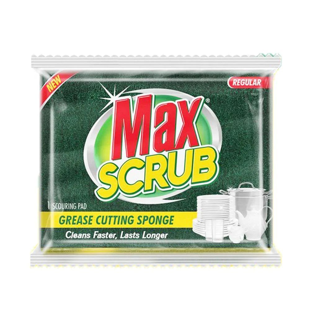 Max Scrub Greasing Cutting Medium Sponge with Scrub 1 Piece