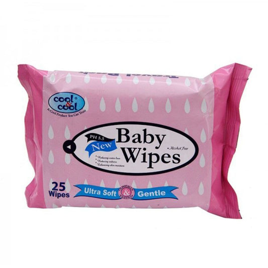 Cool & Cool Ultra Baby Wipes 25 Pieces