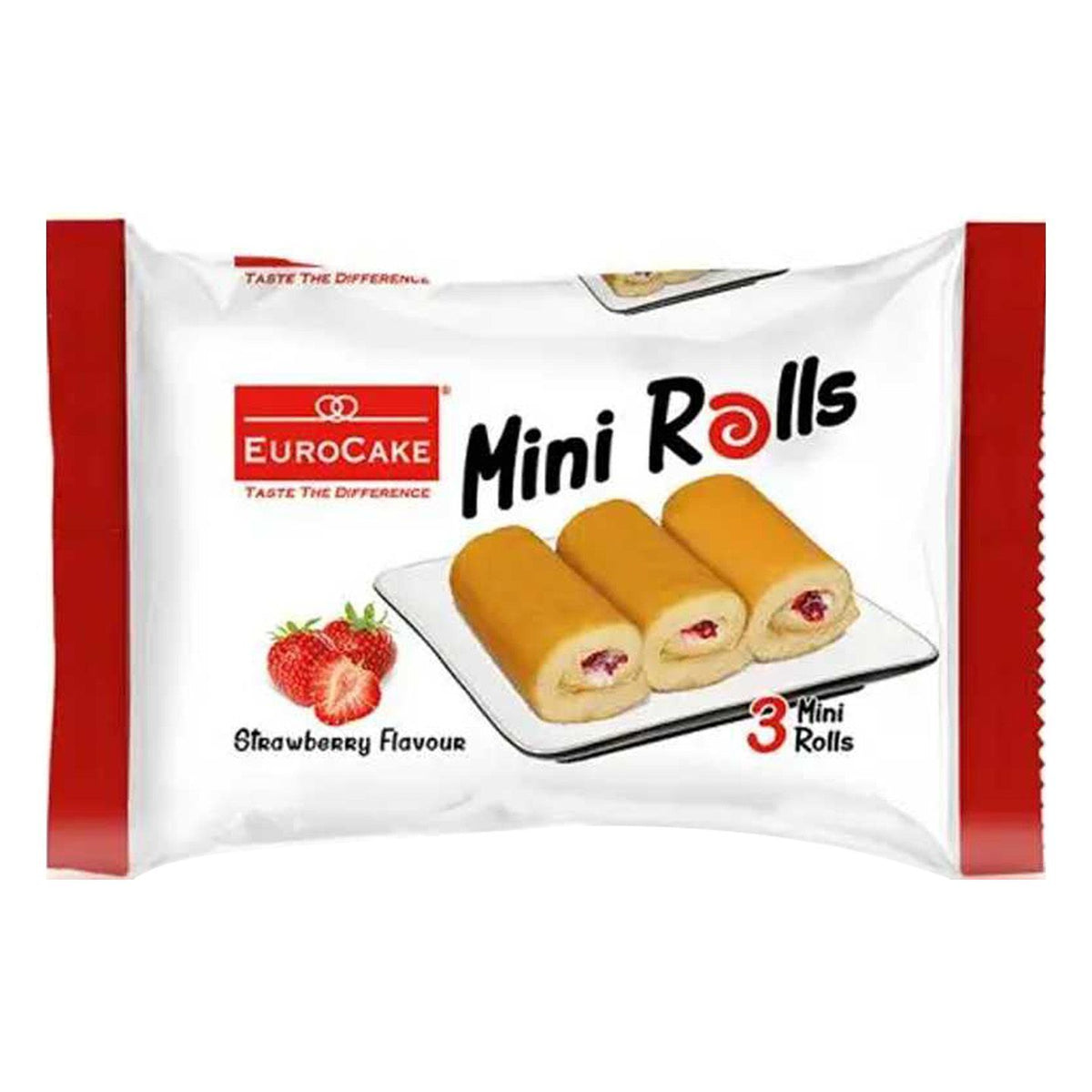 Eurocake 3 Mini Rolls Strawberry (Imported) 60g