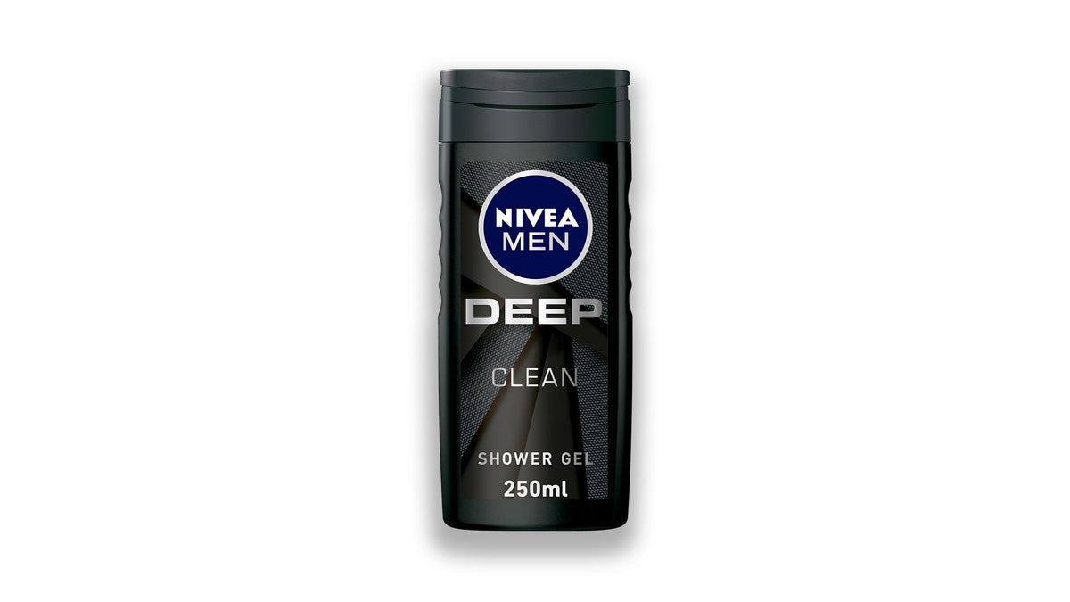 Nivea Men Deep Shower Gel, Micro Fine Clay, Woody Scent, 250ml