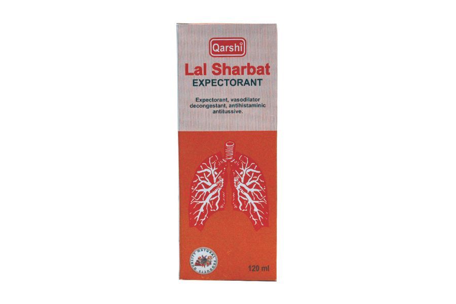 Qarshi Lal Sharbat Expectorant 120mg